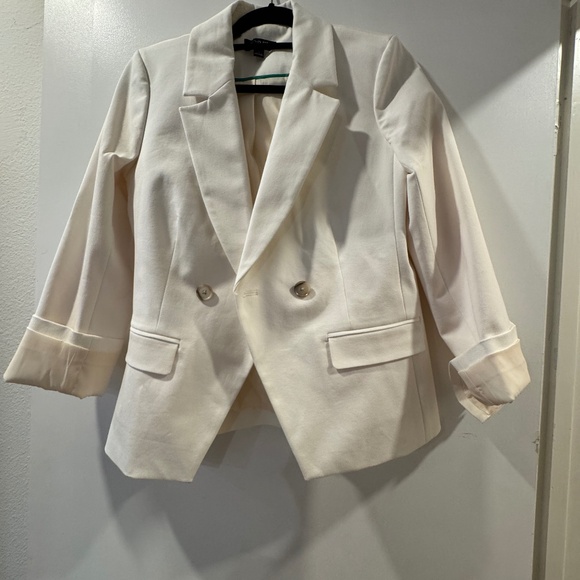 J.Crew $248 Devon Blazer Bi-Stretch Cotton Blend Ivory Size 4 - Picture 4 of 9